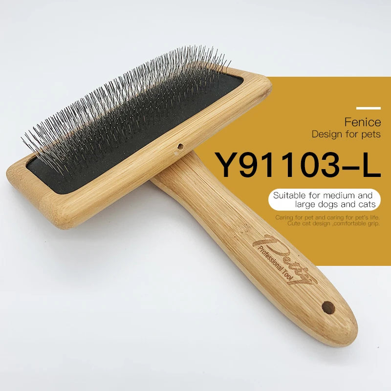 Fenice Dog Cat Comb Brush Needle Open knot brush Pet Hair Brush for Dog Hair Remover Pet Beauty Grooming Tool