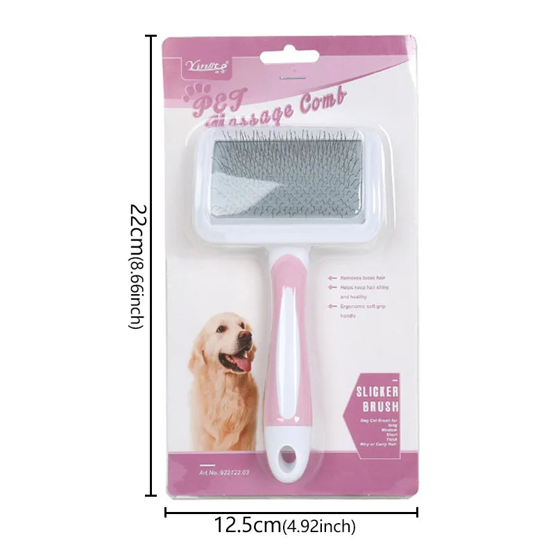 Pet Hair Shedding Comb Dog Cat Brush Grooming Long Hair Indoor Cats Brush Hair Remover Cleaning Beauty Grooming Brushes Supplies