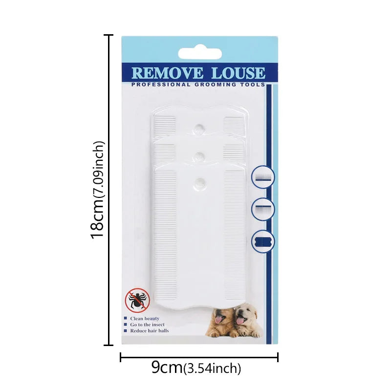 Pet Flea Comb Double Sided Head Lice Comb Fine Tooth Head Lice Flea Remove Hair Combs Dandruff Brush Pet Hair Cleaning Supplies