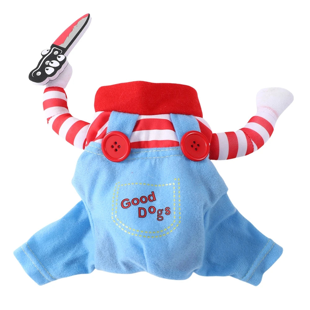 Funny Cats Clothing Pet Cosplay Fashion Cute Jumpsuits Halloween Costumes Puppy Party Clothes For Pets Small Dog Cat with Wig