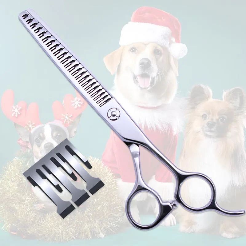 7 inch Double Teeth Texturising Dog Grooming Scissor,professional dog thinning scissor with stagger teeth