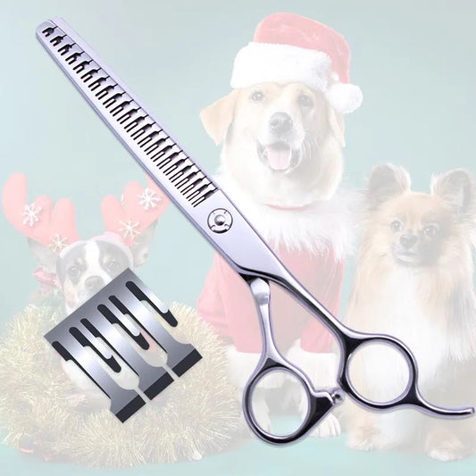 7 inch Double Teeth Texturising Dog Grooming Scissor,professional dog thinning scissor with stagger teeth