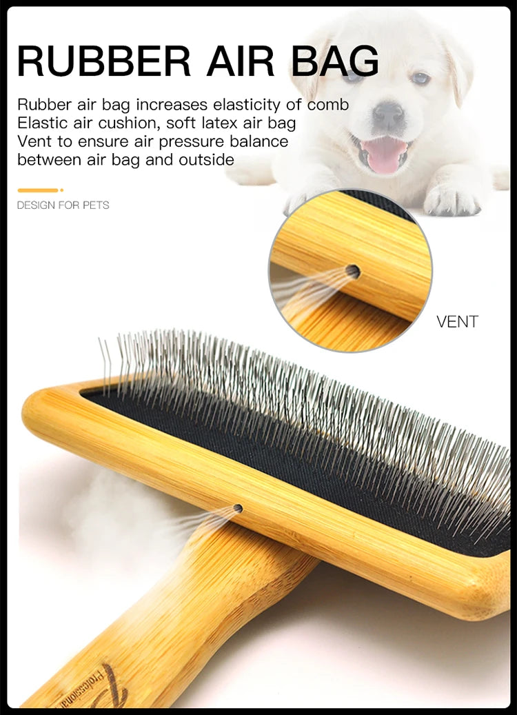 Fenice Dog Cat Comb Brush Needle Open knot brush Pet Hair Brush for Dog Hair Remover Pet Beauty Grooming Tool