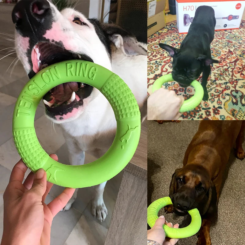 18/27CM Dog Toys for Large Dogs EVA Interactive Training Ring Puller Resistant for Dogs Pet Flying Discs Bite Ring Toy Dog Ring