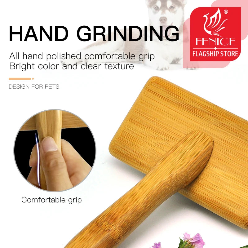 Fenice Dog Cat Comb Brush Needle Open knot brush Pet Hair Brush for Dog Hair Remover Pet Beauty Grooming Tool