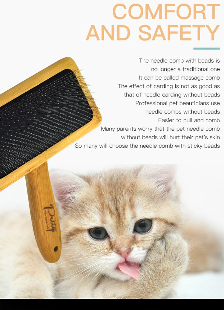 Fenice Dog Cat Comb Brush Needle Open knot brush Pet Hair Brush for Dog Hair Remover Pet Beauty Grooming Tool