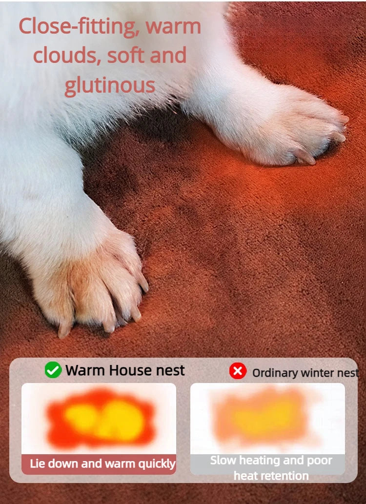 Hot Sale Reinforced Waterproof Pet House Removable Wahable Dog Cat Nest Warm Thicken Plush Pet Bed Cage  House