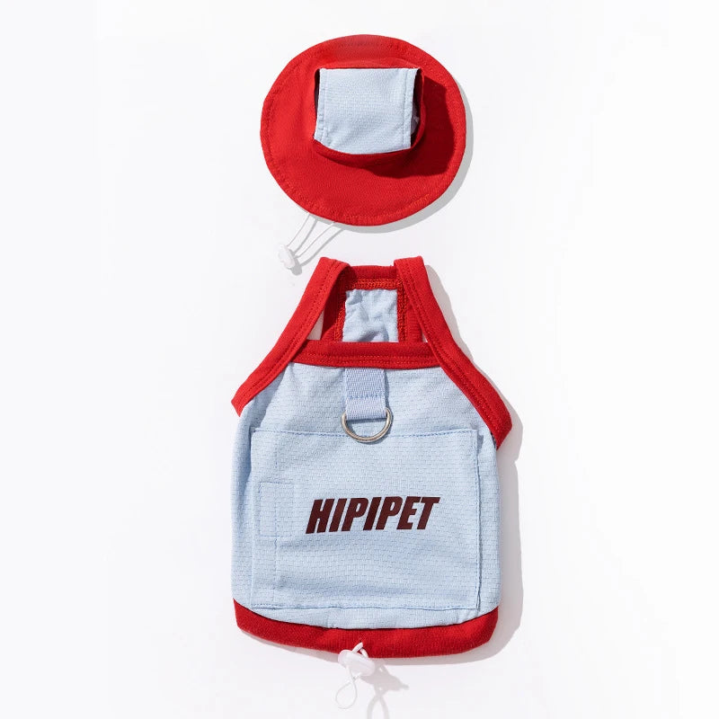 Dog Clothes For Spring And Summer Cooling, Ice Packs For Cooling, Adjustable Traction, Small Dog In The Back, Pet Dog Clothes