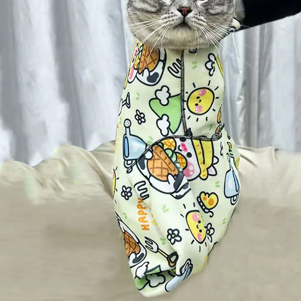 Cat Claw Covers Velcros Fabric Wrap For Safe Nail Clipping Anti-Scratch Cat Wrap For Cutting Claws Cat Grooming Wrap