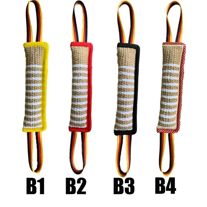 Dog Biting Pillow Tug Stick Hemp Training Chewing Durable Linen Molar Clean Teeth Interactive Toys Outdoor 2 Rope Pets Supplies