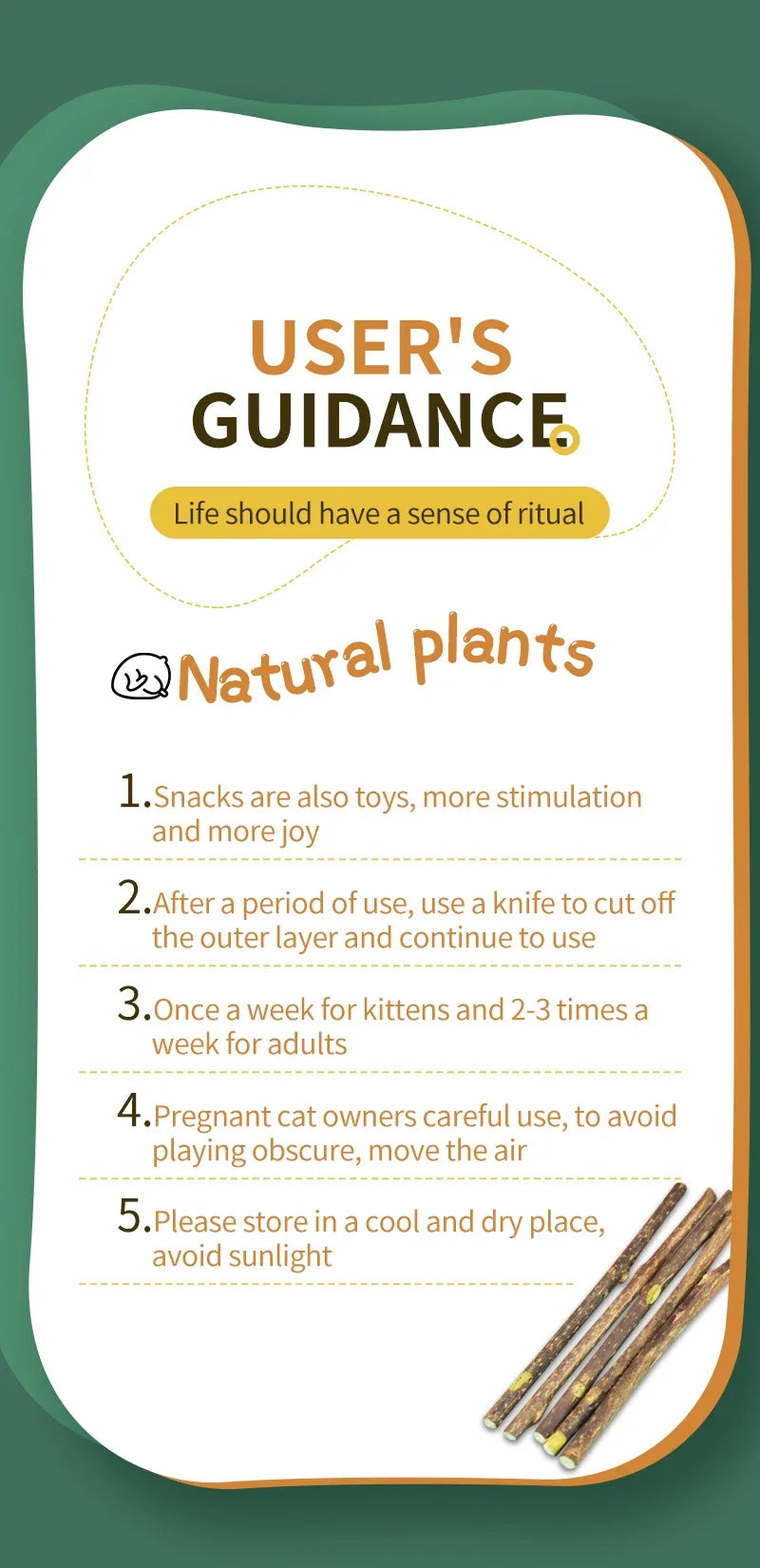 Cat Molar Stick Natural Catnip Teeth Cleaning Toothpaste Silvervine Cat Snack Stick Self Healing Kitten Chew Toy Pet Accessories