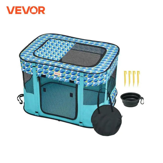 VEVOR Portable Foldable Pet Playpen Tent Crate Kennel Waterproof Puppy Shelter for Dog Cat Cages Indoor Outdoor Travel Camping