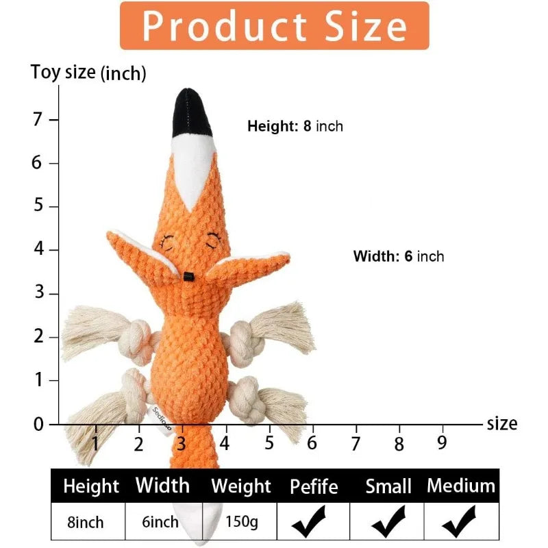 Durable dog toys, tug of war dog interactive toys, small, medium, and large plush dog toys with wrinkled paper