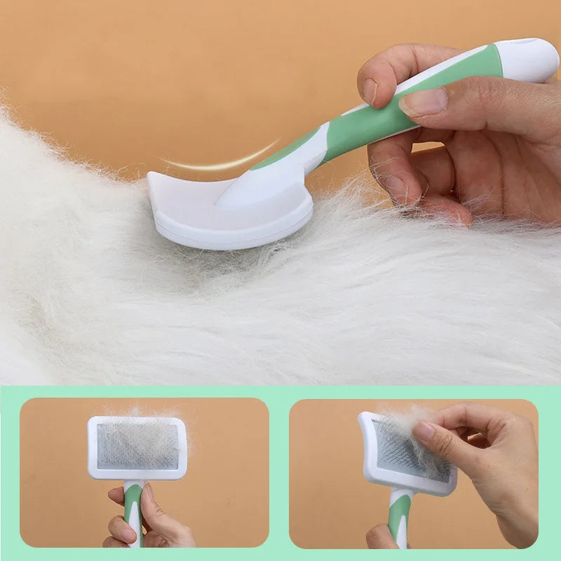 Pet Hair Shedding Comb Dog Cat Brush Grooming Long Hair Indoor Cats Brush Hair Remover Cleaning Beauty Grooming Brushes Supplies