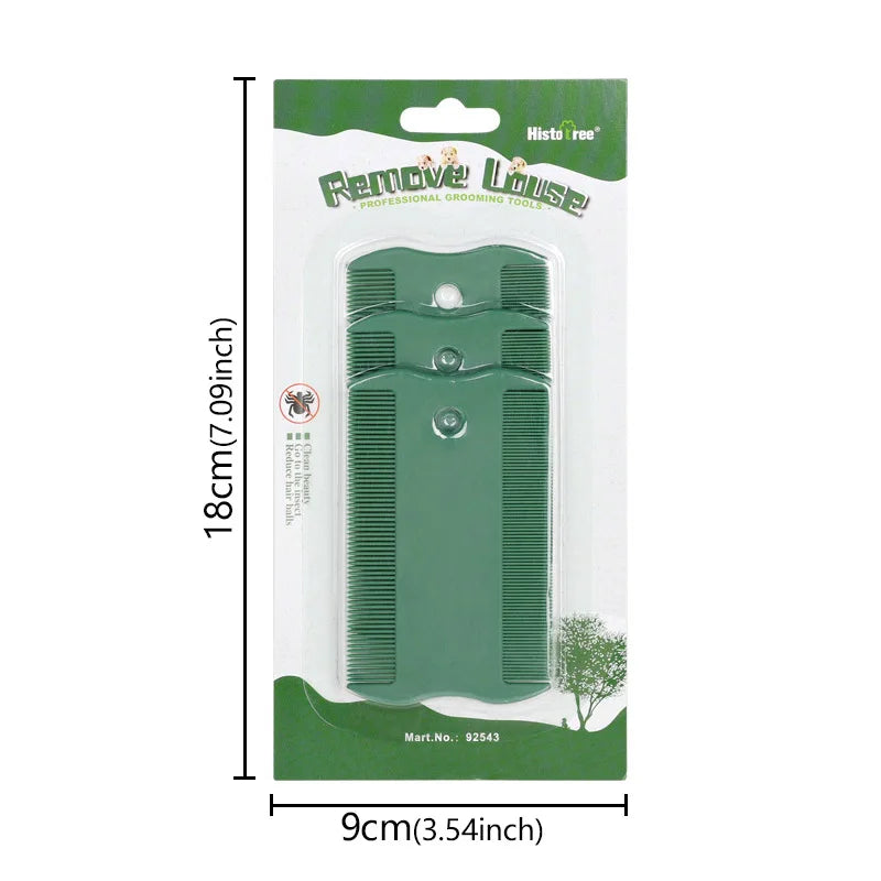 Pet Flea Comb Double Sided Head Lice Comb Fine Tooth Head Lice Flea Remove Hair Combs Dandruff Brush Pet Hair Cleaning Supplies