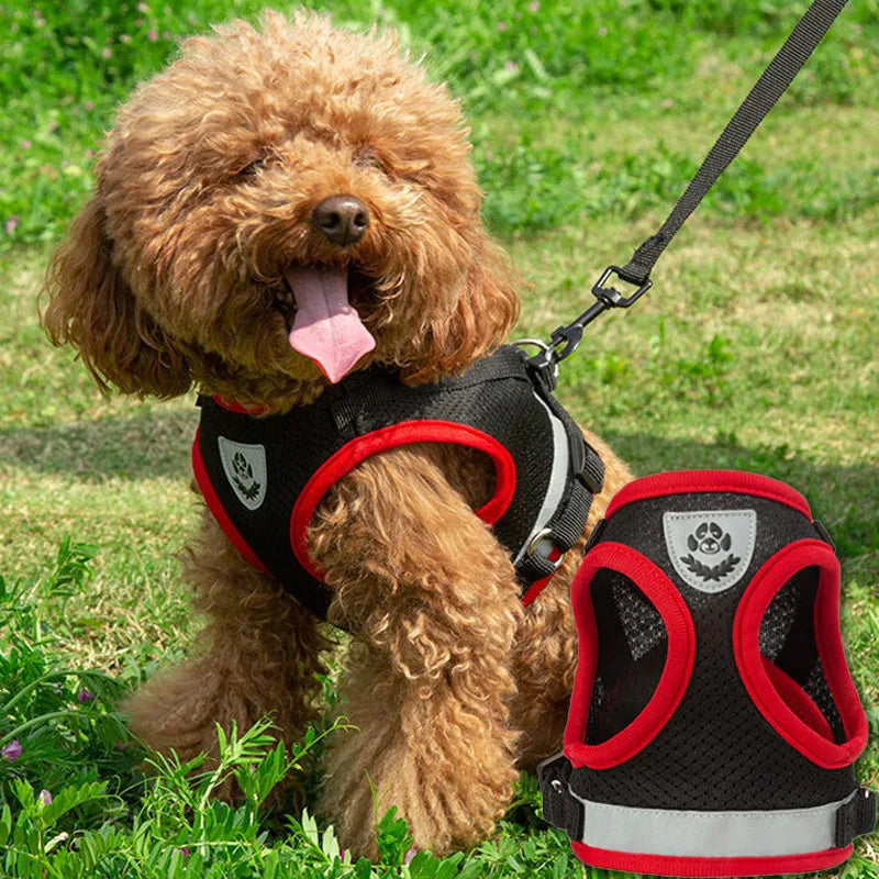 XS/S/M/L/XL Vest Harness Leash Adjustable Vest Strap Puppy Cat Chest Strap Reflective for Small Medium Dogs Cat Harnesses Vest
