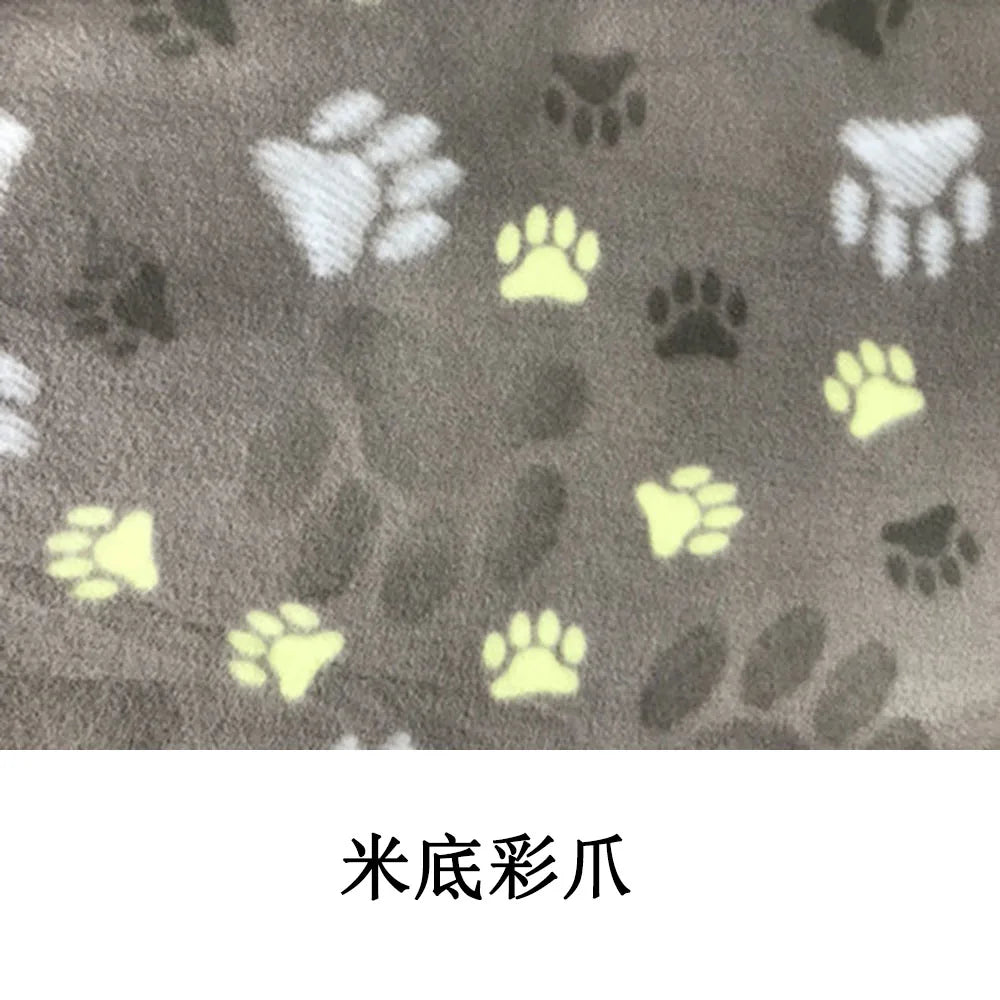 Puppy Blanket Soft Fleece Pet Blanket for Small Medium Large Dogs Cats Kitten Warm Paw Printed Dog Blanket Sleep Mat Bed Covers