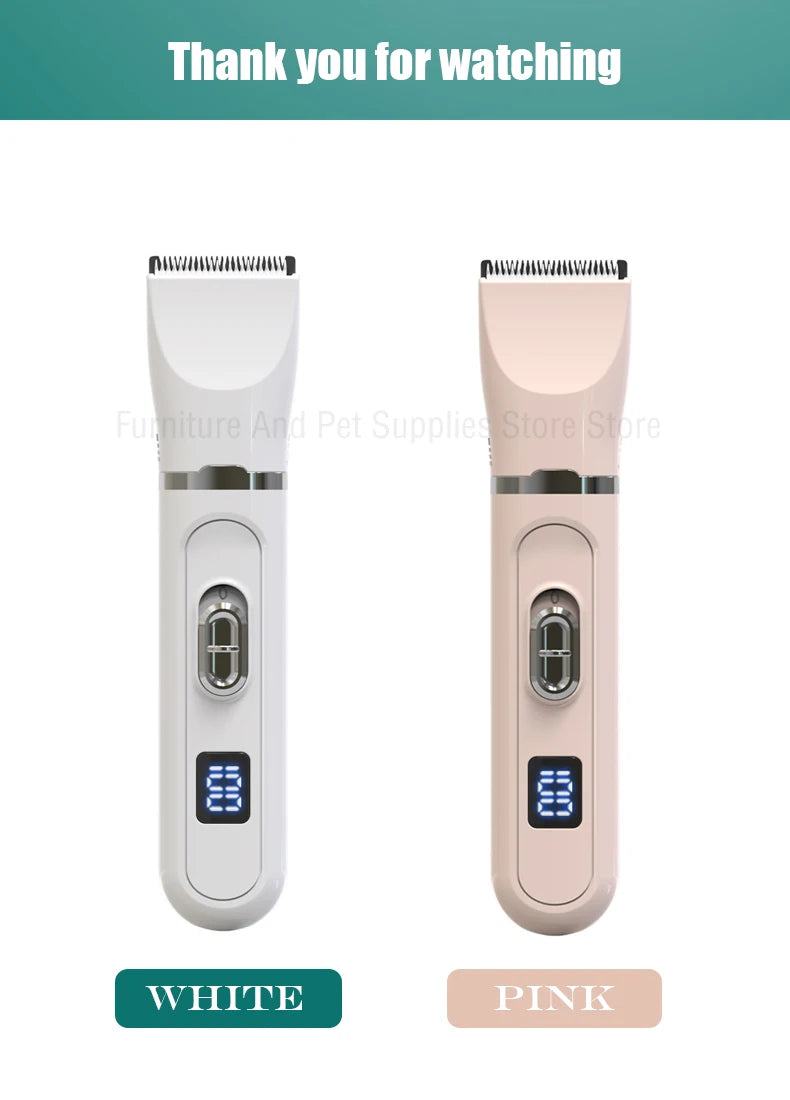 Dog Hair Clippers Grooming Electric Pet Clipper Professional Silent Hair Cutter USB Rechargeable Pet Grooming Clipper
