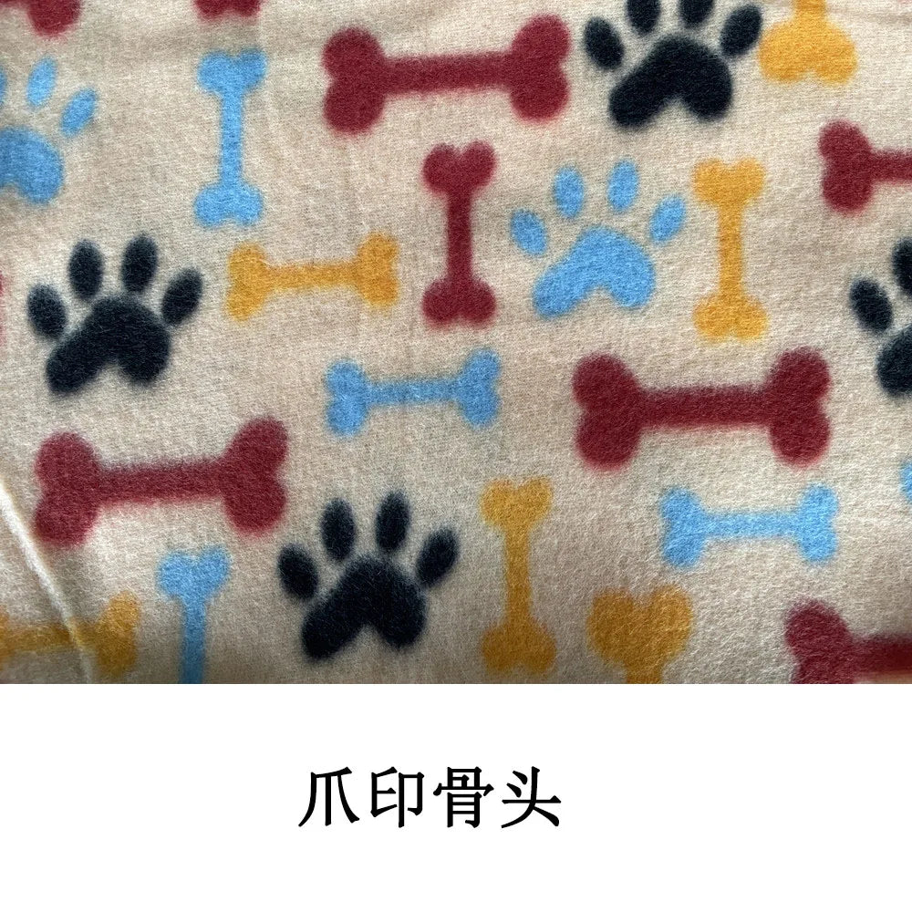 Puppy Blanket Soft Fleece Pet Blanket for Small Medium Large Dogs Cats Kitten Warm Paw Printed Dog Blanket Sleep Mat Bed Covers