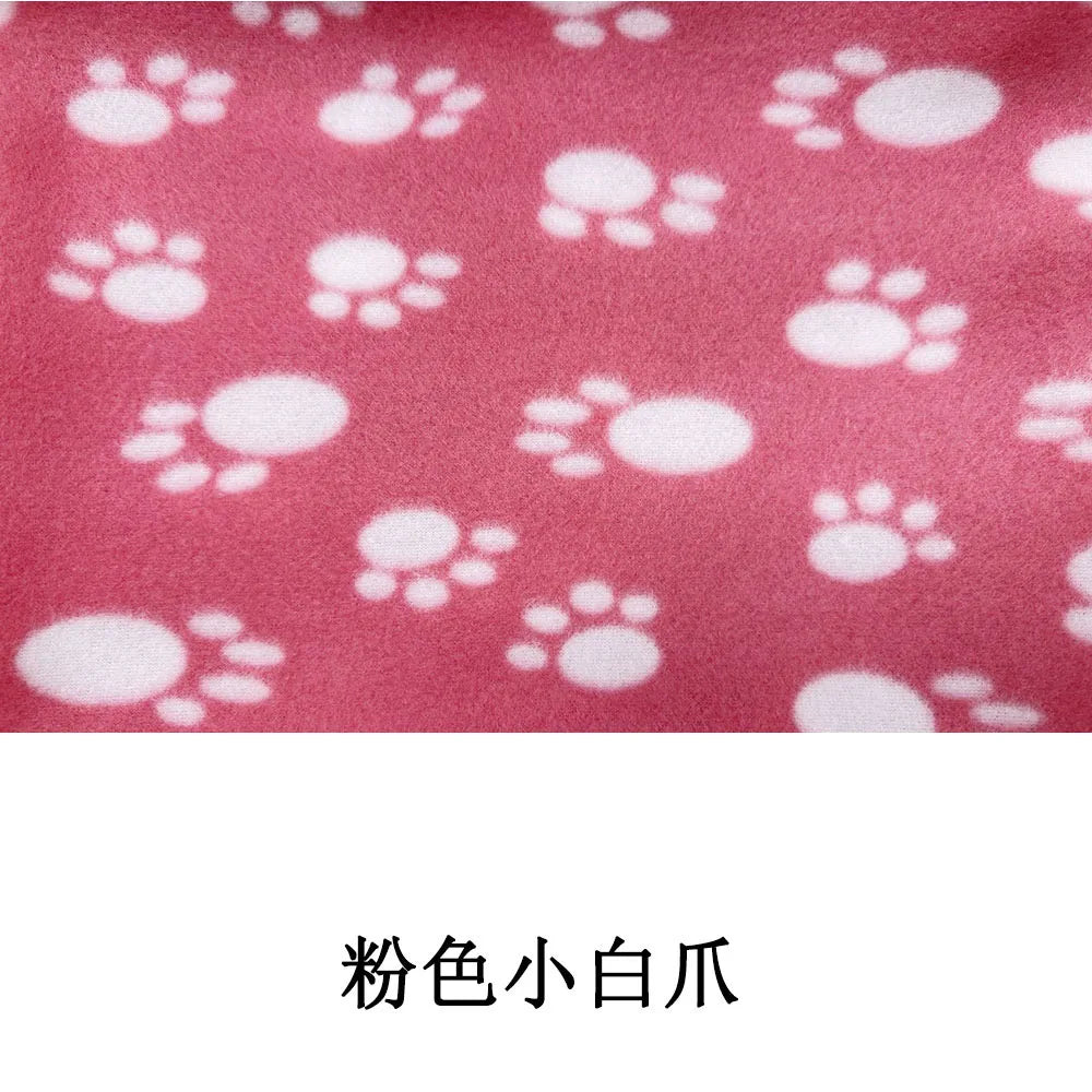 Puppy Blanket Soft Fleece Pet Blanket for Small Medium Large Dogs Cats Kitten Warm Paw Printed Dog Blanket Sleep Mat Bed Covers