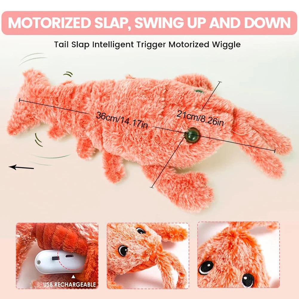 Wiggly Lobster Dog Toy Floppy Lobster Interactive Dog Toy Interactive Dog Toys To Keep Them Busy for Medium Dogs Teething
