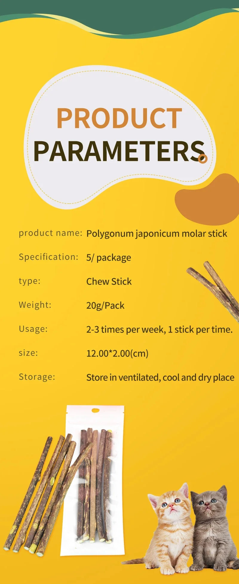 Cat Molar Stick Natural Catnip Teeth Cleaning Toothpaste Silvervine Cat Snack Stick Self Healing Kitten Chew Toy Pet Accessories