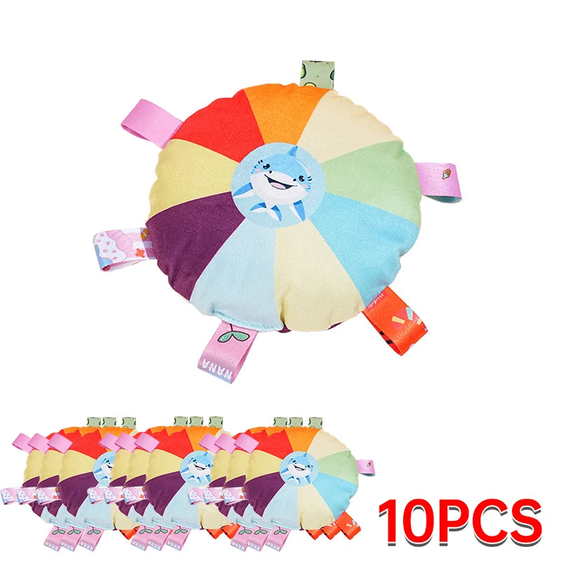 Funny Rainbow Plush Flying Saucer Dog Toys Outdoor Interactive Training Games Chew Toy Pets Flying Discs Toys Dog Accessories