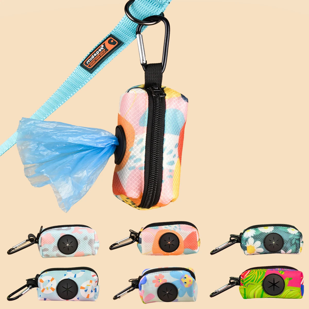 1pcs/2pcs portable pet poop bag fits all types of dog leashes, no waste bag and leash, a must-have cleaning tool for pet owners