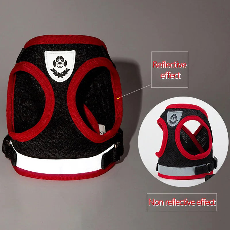 XS/S/M/L/XL Vest Harness Leash Adjustable Vest Strap Puppy Cat Chest Strap Reflective for Small Medium Dogs Cat Harnesses Vest