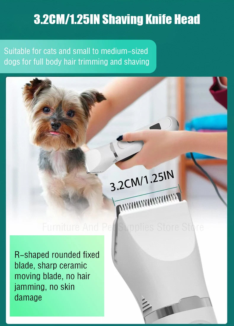 Dog Hair Clippers Grooming Electric Pet Clipper Professional Silent Hair Cutter USB Rechargeable Pet Grooming Clipper