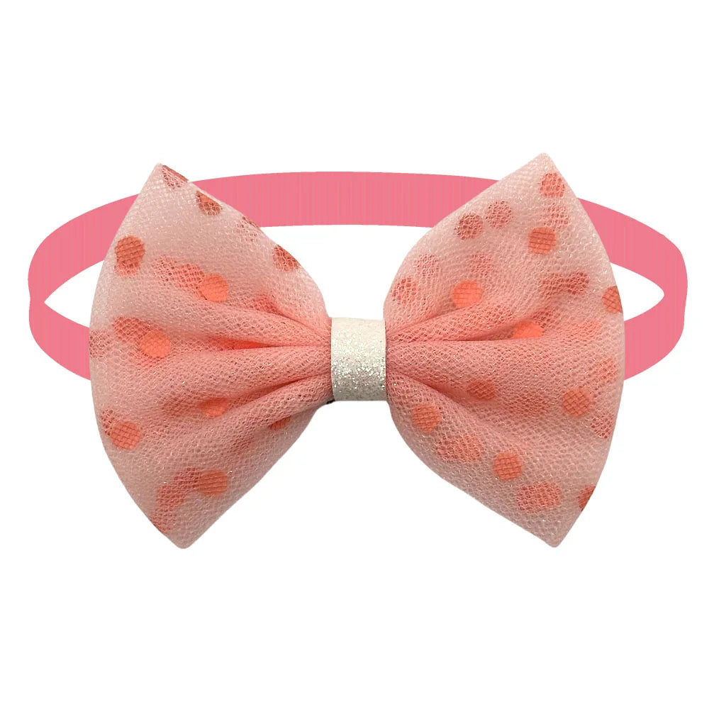 50/100pcs Cute Dot Dog Bowties Pet Supplies Small Dog Cat Bow Ties Collar Dog Grooming Accessories Pet Supplies for Small Dogs
