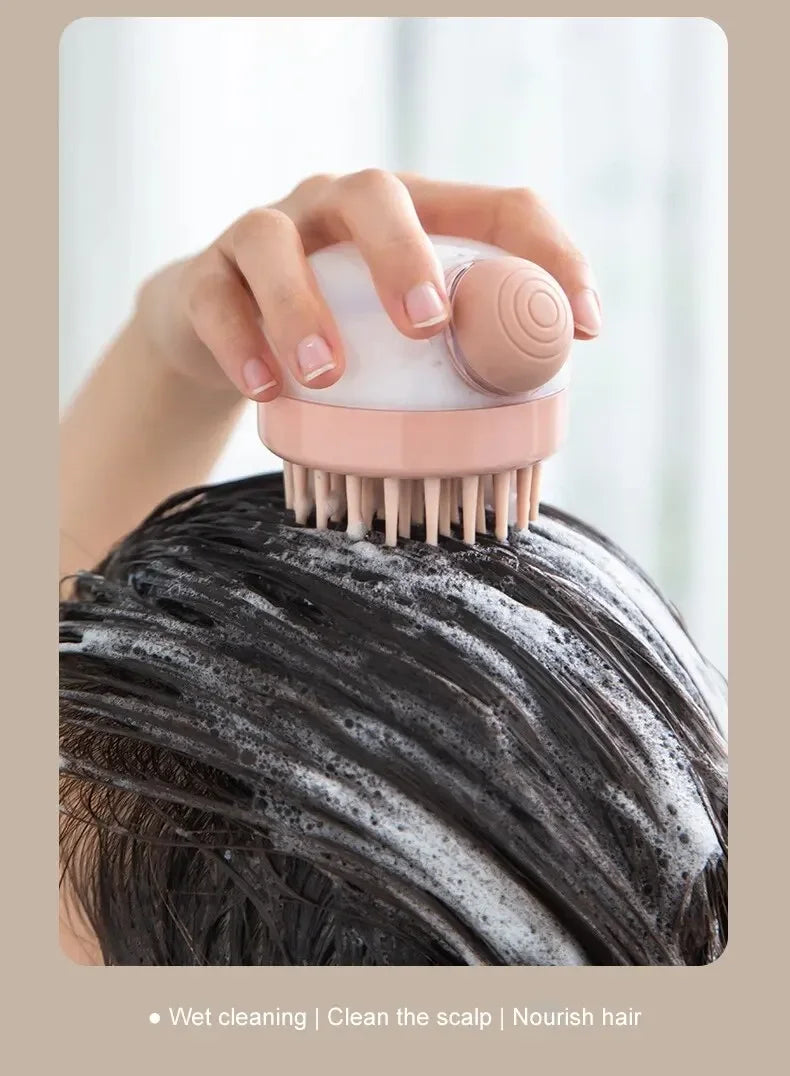 Dog Shower Brush Pet Dog Grooming Massage Bath Cleaning Brush with Shampoo Dispenser for Long Hair Dogs and Cats Shower