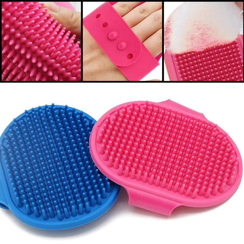 Soft Rubber Dog Brush Comb Cat Bath Brush Glove Hair Fur GroomingMassage Brush Hair Remover Cleaning Tool Cat Scratch Itches Toy