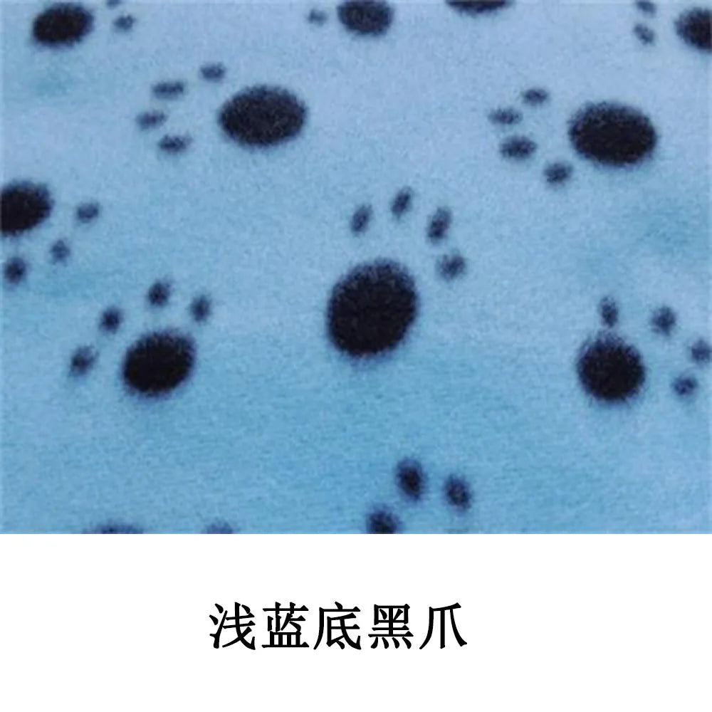 Puppy Blanket Soft Fleece Pet Blanket for Small Medium Large Dogs Cats Kitten Warm Paw Printed Dog Blanket Sleep Mat Bed Covers