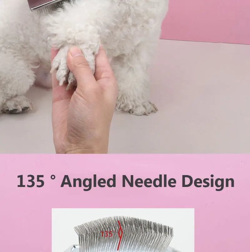 Pet Dog Hair Removal Needle Comb Fur Trimming Brush Grooming Tool Massage Tool Pet Hair Removal Needle Comb Fur Cleaning Brush