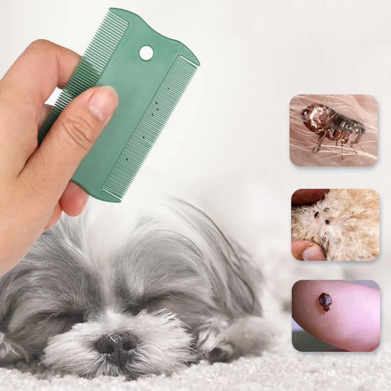 Pet Flea Comb Double Sided Head Lice Comb Fine Tooth Head Lice Flea Remove Hair Combs Dandruff Brush Pet Hair Cleaning Supplies