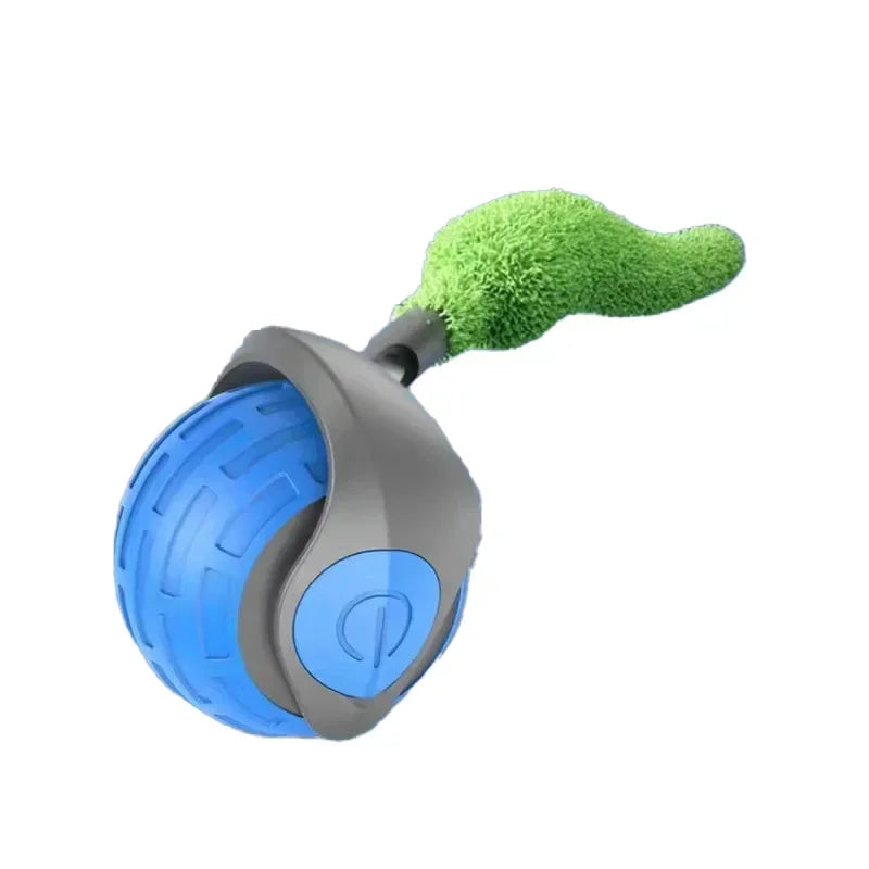 Cat Interactive Ball Rechargeable Smart Pet Electric Toy 3 Mode Automatic Rolling Ball Simulated Tail Dog Cat Training Teaser