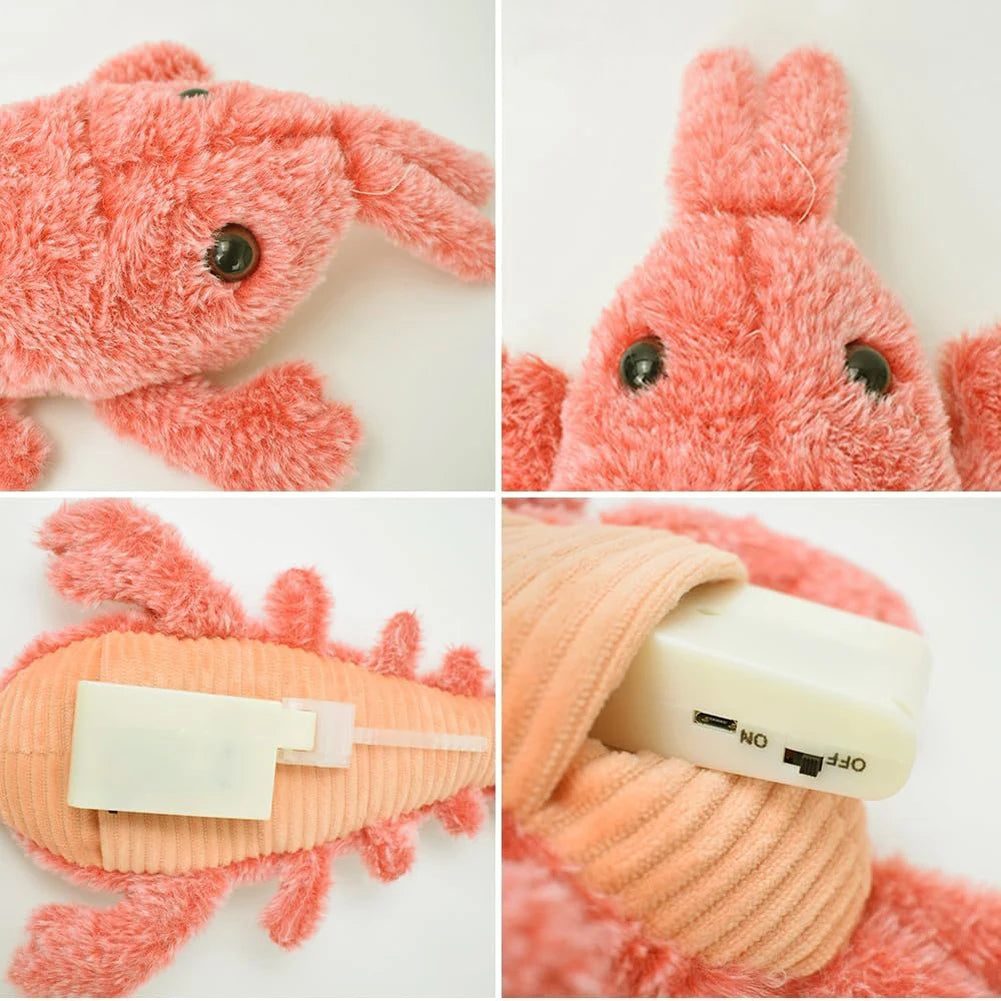 Floppy Lobster Interactive Dog Toy Funny Interactive Dog Plush Toy Floppy Lobster Pet Squeak Toys for Small Medium Large Dogs