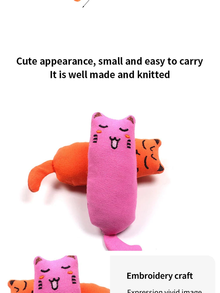 Catnip Toys Cute Thumb Plush Pillow Teeth Grinding Bite-resistant Teasing Relaxation Cat Chew Toy Pet Accessories