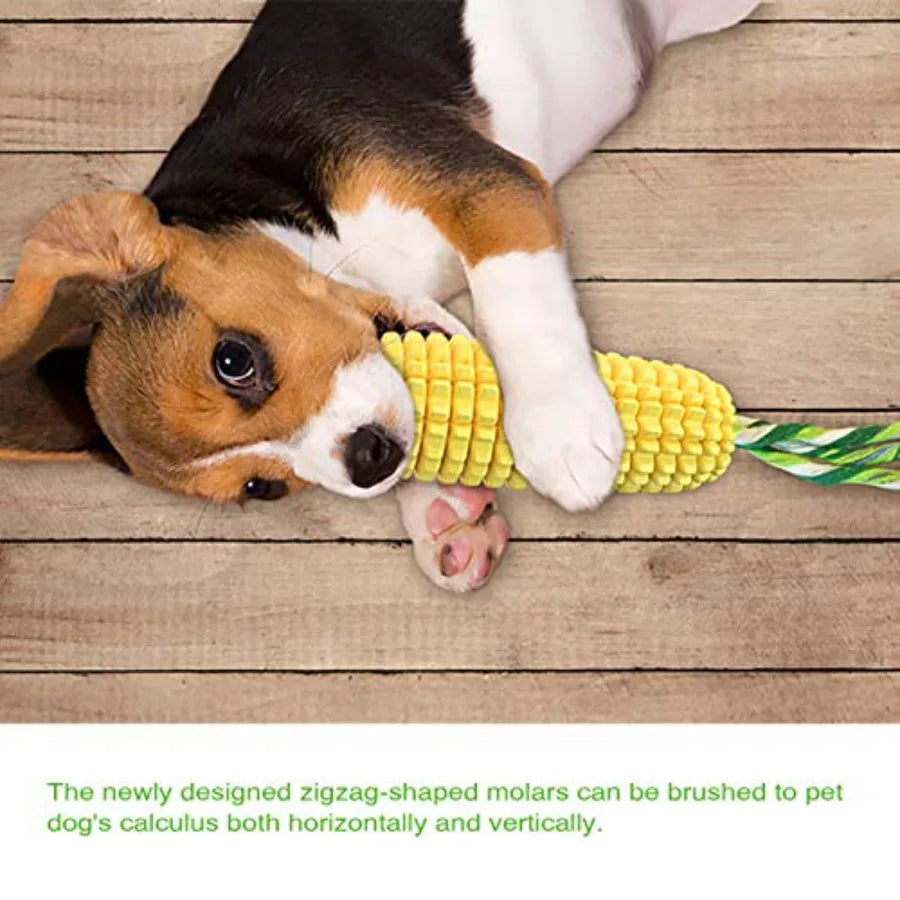 Dog Chew Toys for Aggressive Chewers Indestructible Tough Durable Squeaky Interactive Dog Toys Puppy Teeth Chew Corn Stick Toy