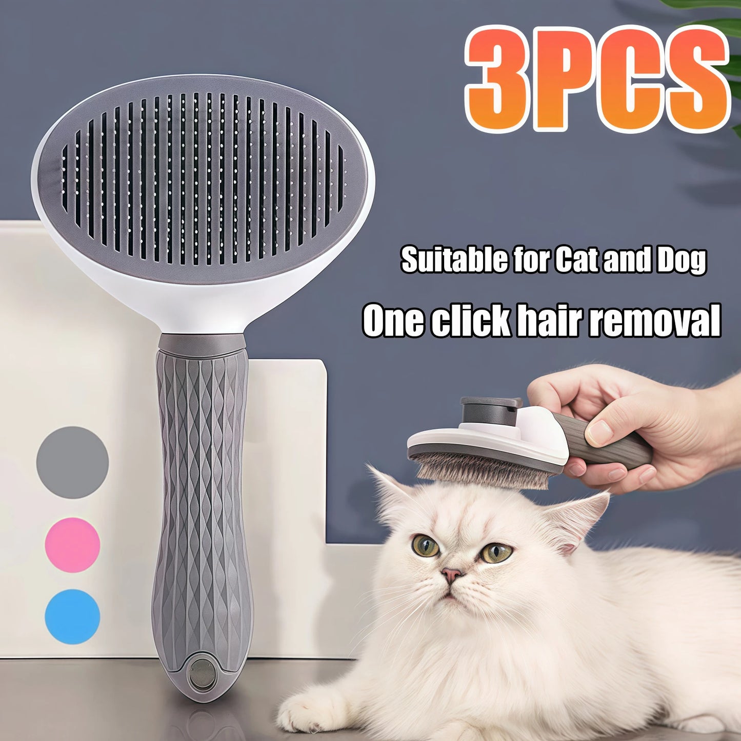 Pet Dog Brush Cat Comb Self Cleaning Pet Hair Remover Brush For Dogs Cats Grooming Tools Pets Dematting Comb Dogs Accessories