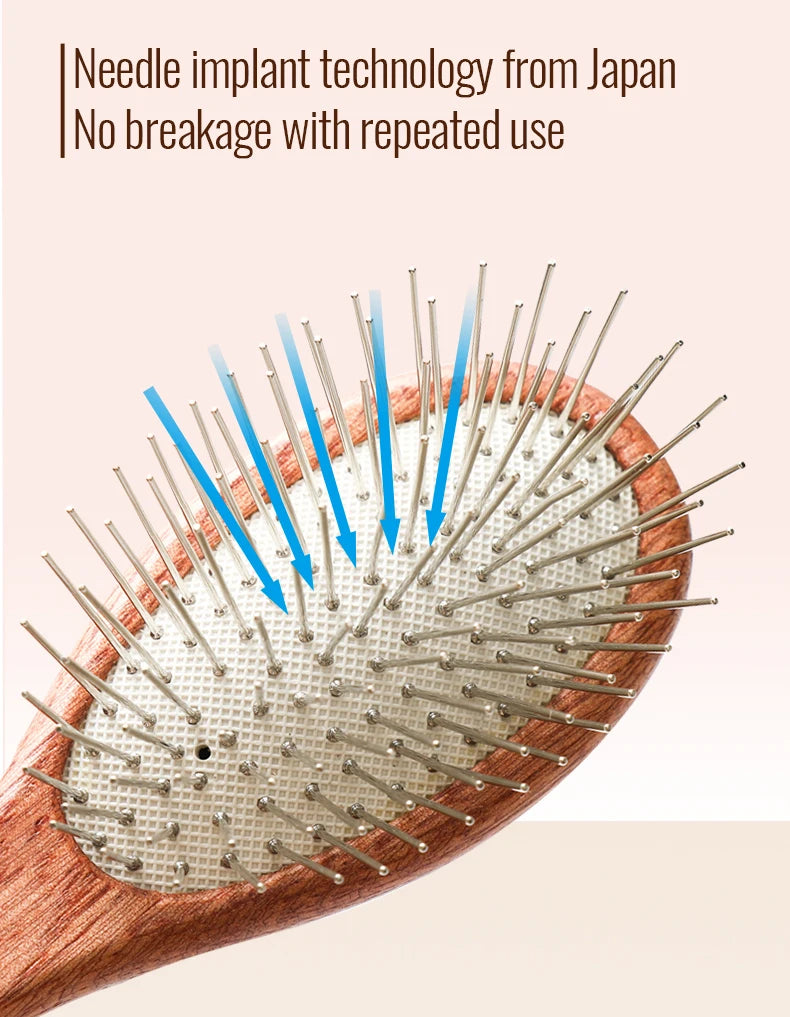 Fenice Pet Comb Solid  Wood Handle in Cat Dog Hair Remover Brush Fur Combs Grooming Tool For Pet Cleaning Supplies Accessories