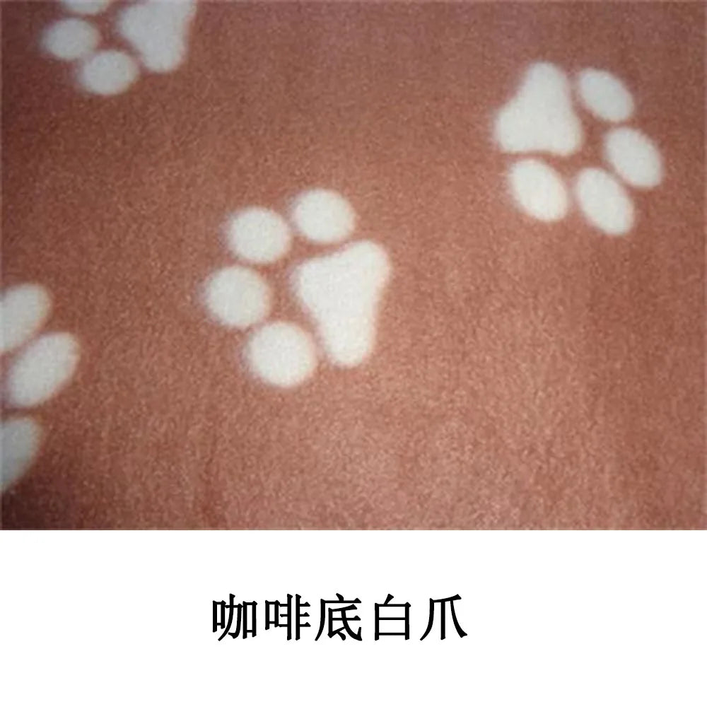 Puppy Blanket Soft Fleece Pet Blanket for Small Medium Large Dogs Cats Kitten Warm Paw Printed Dog Blanket Sleep Mat Bed Covers