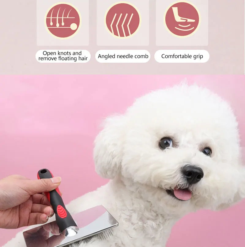 Pet Dog Hair Removal Needle Comb Fur Trimming Brush Grooming Tool Massage Tool Pet Hair Removal Needle Comb Fur Cleaning Brush