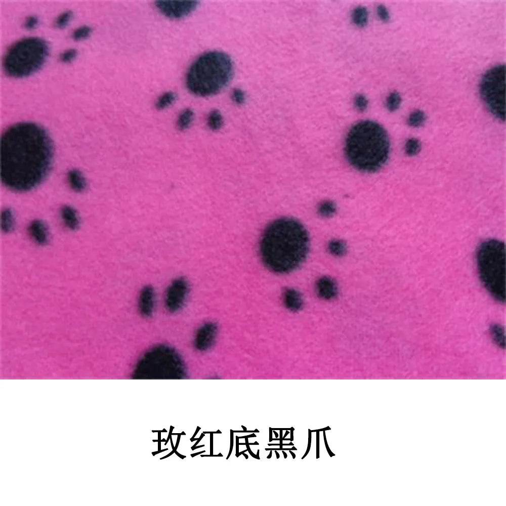 Puppy Blanket Soft Fleece Pet Blanket for Small Medium Large Dogs Cats Kitten Warm Paw Printed Dog Blanket Sleep Mat Bed Covers