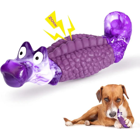 Tough Dog Chew Toys for Aggressive Chewers Squeaky Indestructible Dog Toy to Keep Them Busy Reduce Boredom for Medium Large Bre