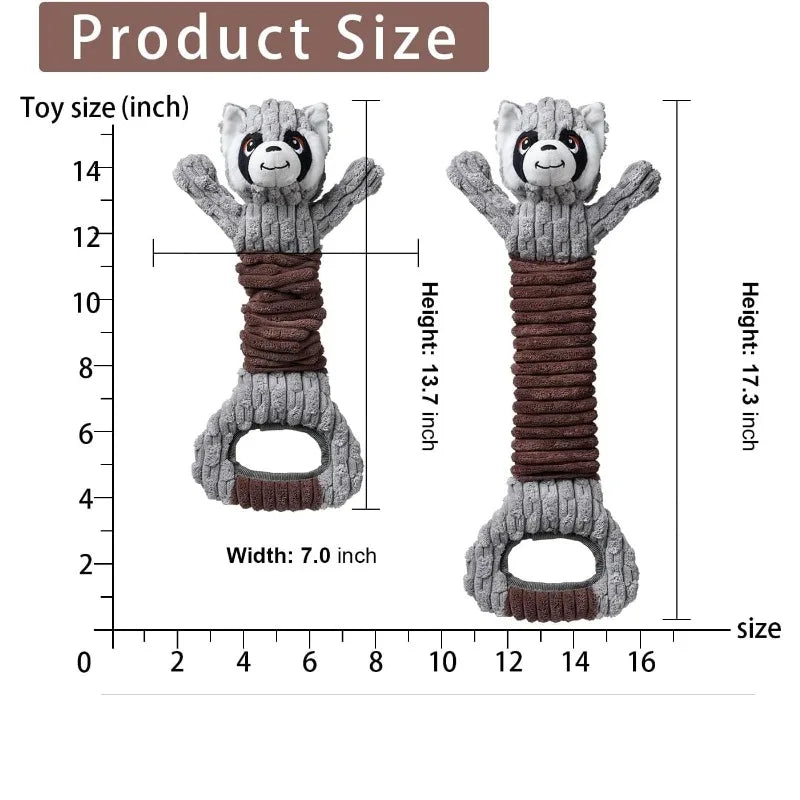 Durable dog toys, tug of war dog interactive toys, small, medium, and large plush dog toys with wrinkled paper