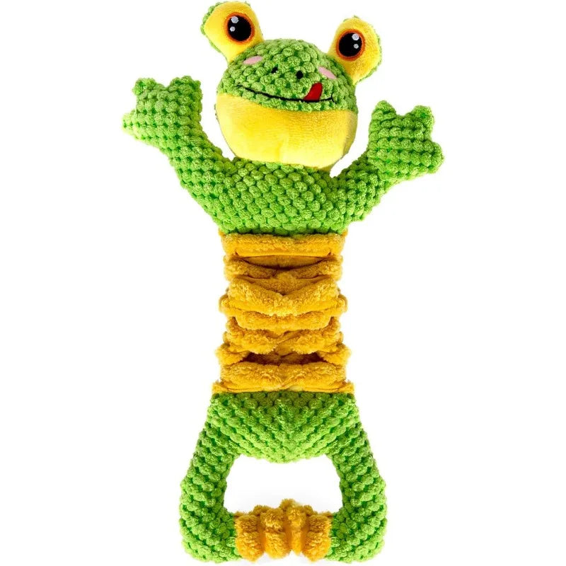 Durable dog toys, tug of war dog interactive toys, small, medium, and large plush dog toys with wrinkled paper