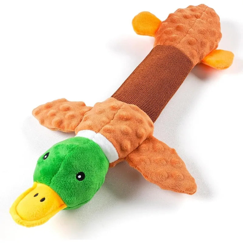 Durable dog toys, tug of war dog interactive toys, small, medium, and large plush dog toys with wrinkled paper