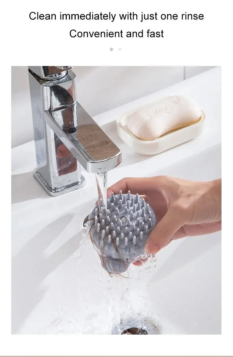 Dog Shower Brush Pet Dog Grooming Massage Bath Cleaning Brush with Shampoo Dispenser for Long Hair Dogs and Cats Shower